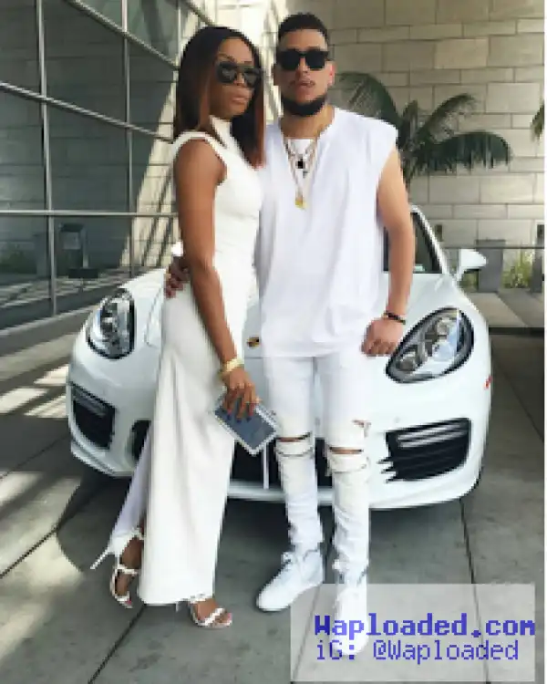 Bonang Matheba and her man AKA attend BET Awards in matching outfits